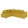 ECKSOFA Gelb Webstoff  - Chromfarben/Gelb, Design, Kunststoff/Textil (200/267cm) - P & B