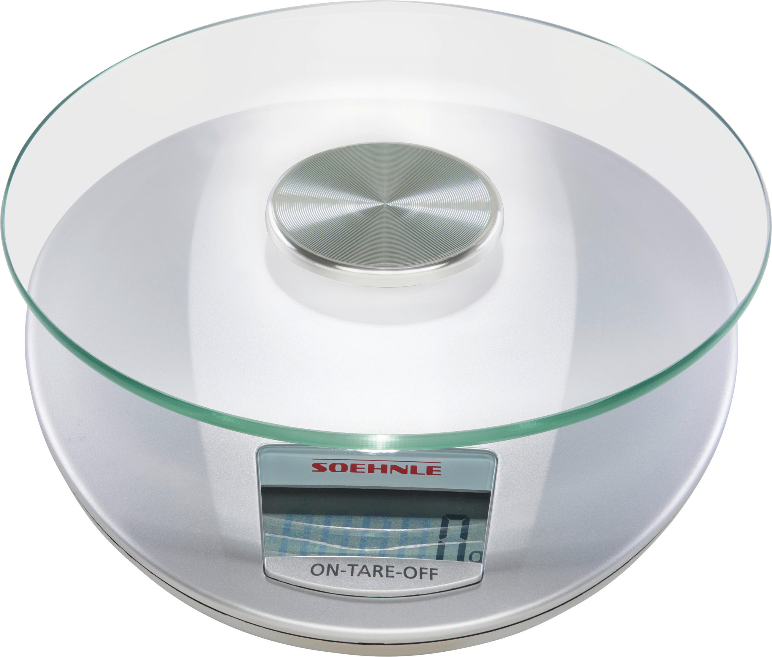 ELEKTRISCHE KÜCHENWAAGE Roma  - Silberfarben, Basics, Glas/Kunststoff (21,5/19,5/7cm) - Soehnle
