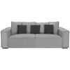 BIGSOFA Hellgrau, Dunkelgrau  - Dunkelgrau/Hellgrau, Modern, Holz/Textil (244/62/117cm) - MID.YOU