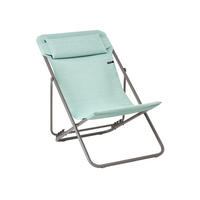 STRANDSTUHL Stahl Türkis, Titanfarben  - Türkis/Titanfarben, Basics, Kunststoff/Metall (62/77-83/94-96cm) - Lafuma Mobilier