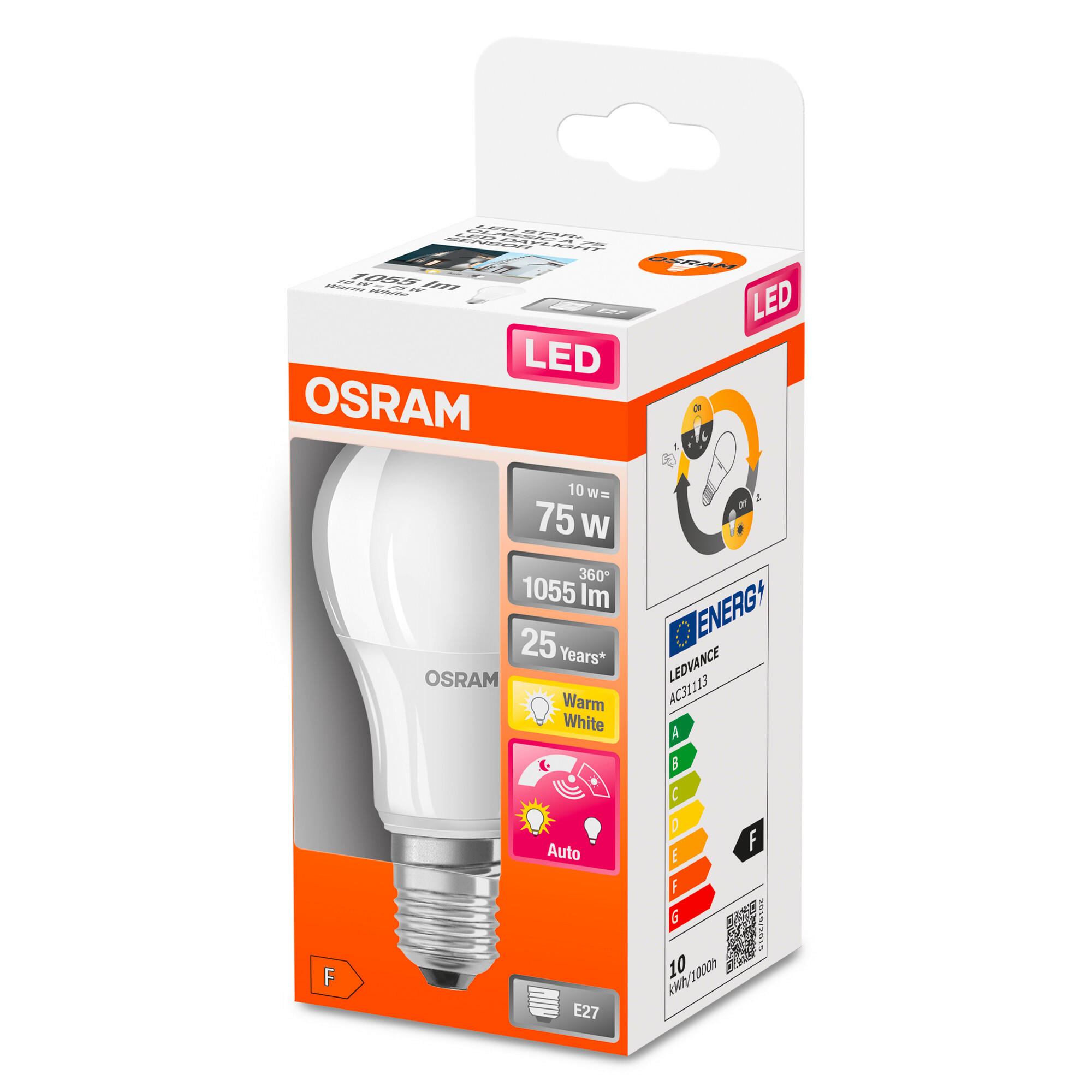 LED-LEUCHTMITTEL   E27 10 W 1055 lm  - Weiß, Basics, Kunststoff (6/11,2cm) - Osram