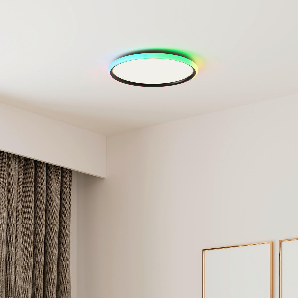 LED-DECKENLEUCHTE Rovinj 40/3,5 cm   - Schwarz, LIFESTYLE, Kunststoff (40/3,5cm) - Novel