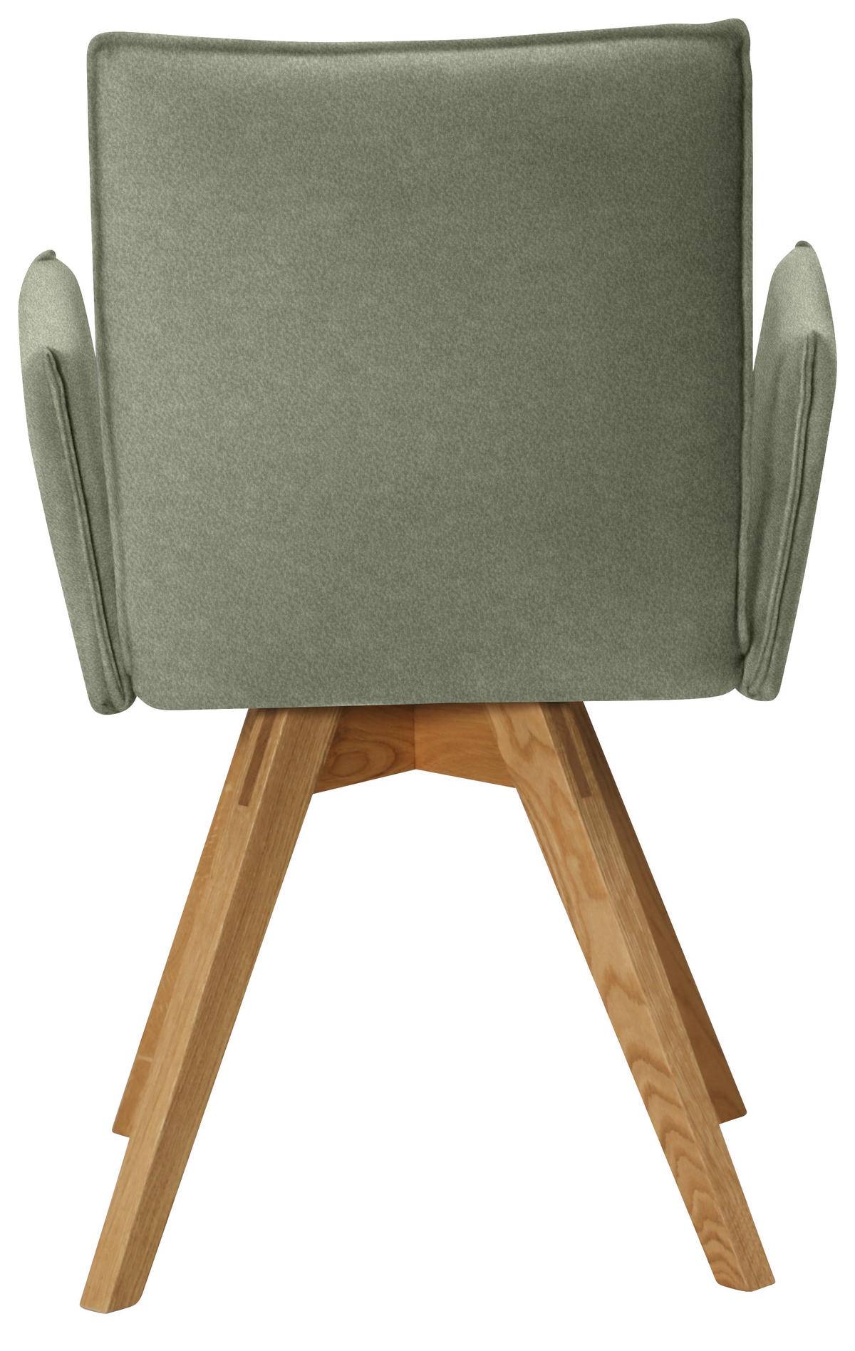 ARMLEHNSTUHL  in Samt  - Eichefarben/Grün, KONVENTIONELL, Holz/Textil (60/91/61cm) - Moderano
