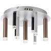 LED-DECKENLEUCHTE Cembalo 40/21,5 cm   - Alufarben/Schwarz, Design, Kunststoff/Metall (40/21,5cm) - Brilliant