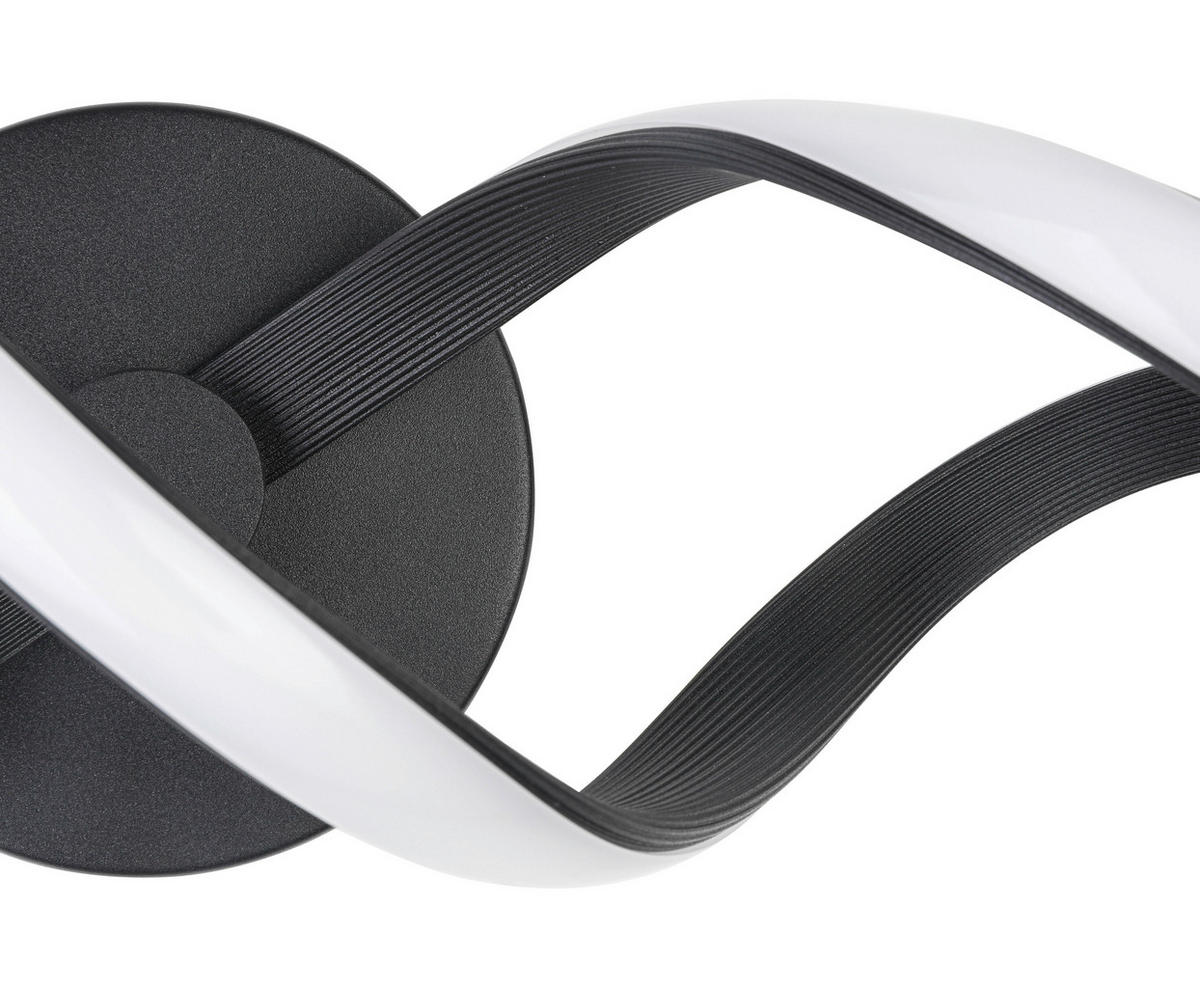 DECKENLEUCHTE 12/40/17,5 cm   - Schwarz, Trend, Kunststoff/Metall (12/40/17,5cm) - Collet's Monde