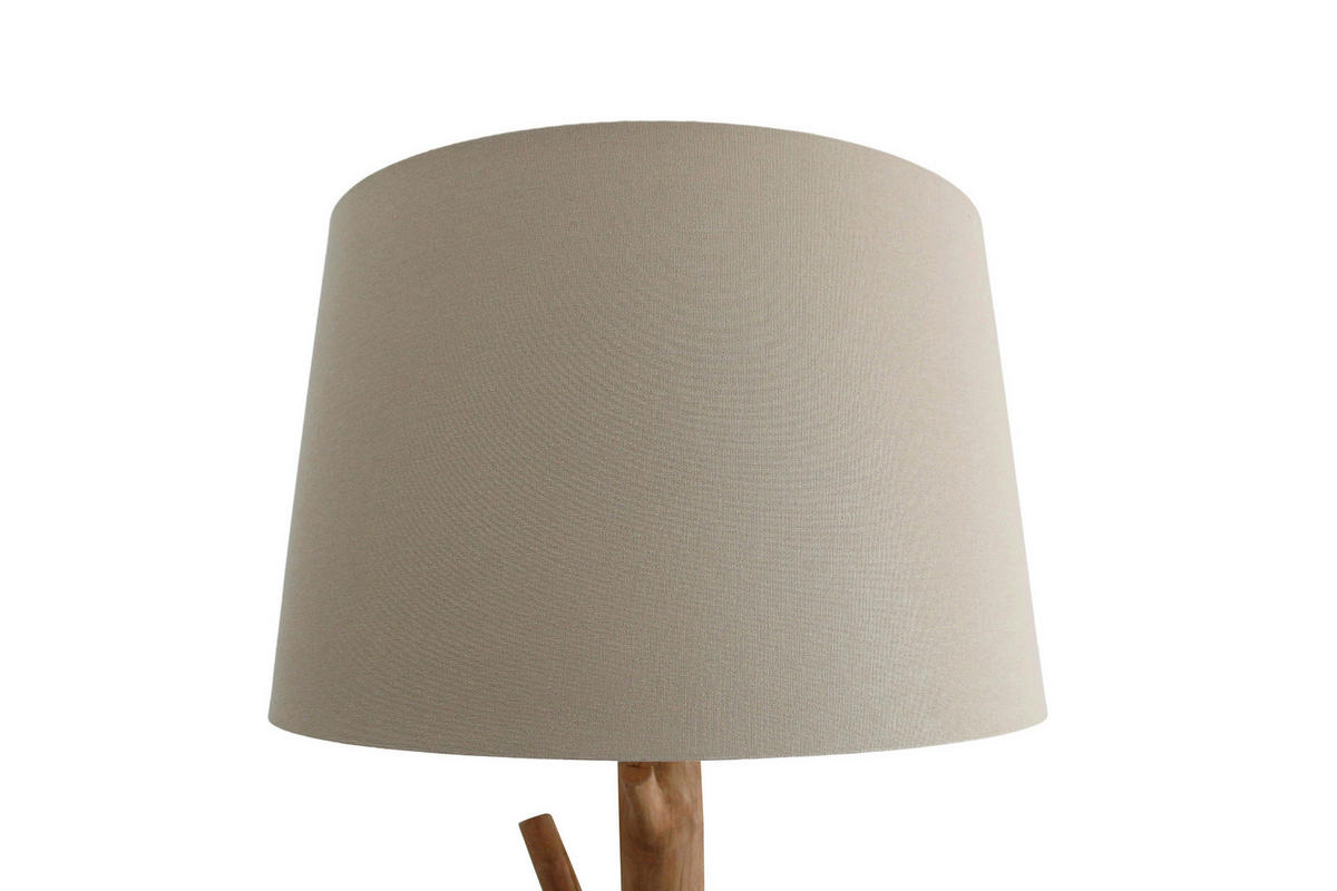 STEHLEUCHTE  30/175/30 cm   - Schwarz/Naturfarben, Design, Holz/Textil (30/175/30cm) - P & B