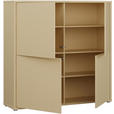 HIGHBOARD  124,5/121,5/34,9 cm  - Gelb/Grau, MODERN, Holzwerkstoff/Kunststoff (124,5/121,5/34,9cm) - Carryhome