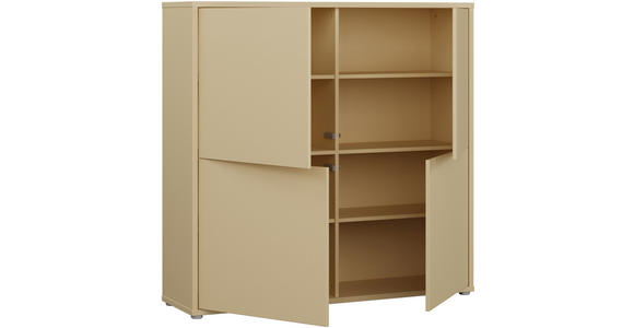 HIGHBOARD  124,5/121,5/34,9 cm  - Gelb/Grau, MODERN, Holzwerkstoff/Kunststoff (124,5/121,5/34,9cm) - Carryhome