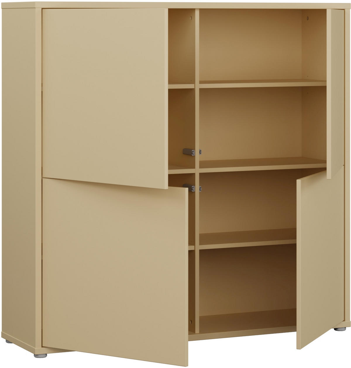 HIGHBOARD  124,5/121,5/34,9 cm  - Gelb/Grau, MODERN, Holzwerkstoff/Kunststoff (124,5/121,5/34,9cm) - Carryhome