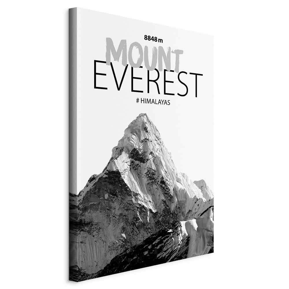 Leinwandbild Mount Everest Schwarz Grauweiß B: 60 Cm
