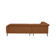 ECKSOFA in Struktur Rostfarben 205/280 cm - Rostfarben/Schwarz, Design, Textil/Metall (205/280cm) - Xora