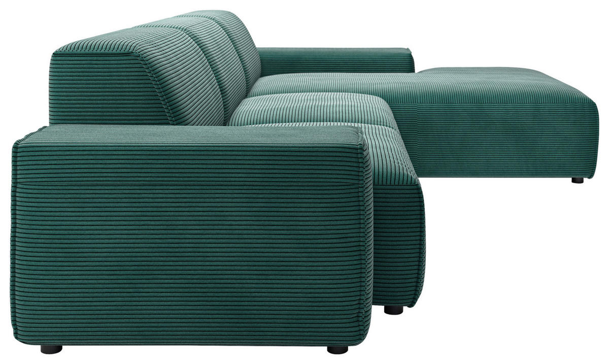 Freisteller von Pure Home Lifestyle ECKSOFA 9125 Dunkelgrün Cord.
