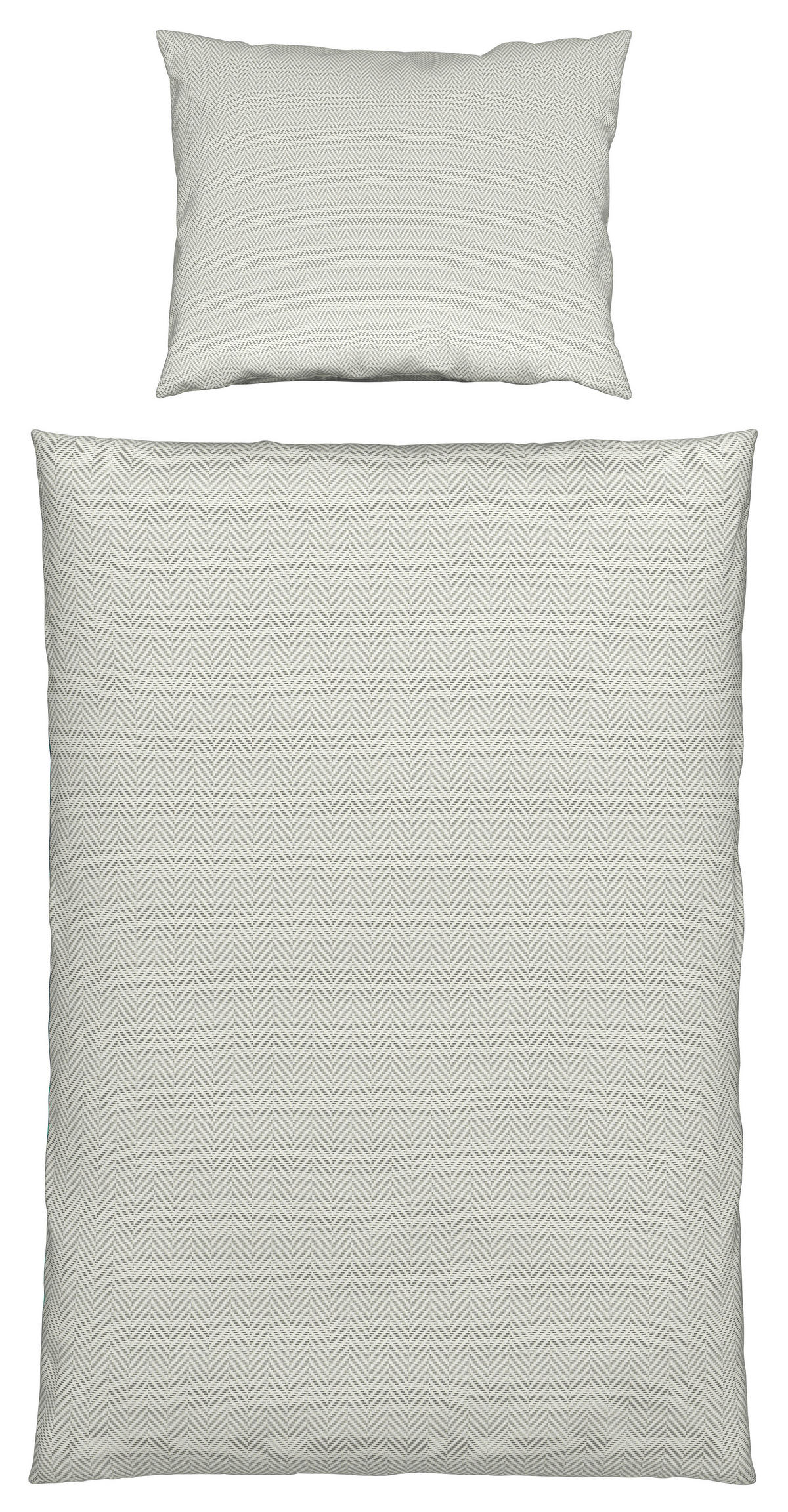 POSTELJNINA 140/200 cm flanela siva, bela  - siva/bela, tekstil (140/200cm) - Novel