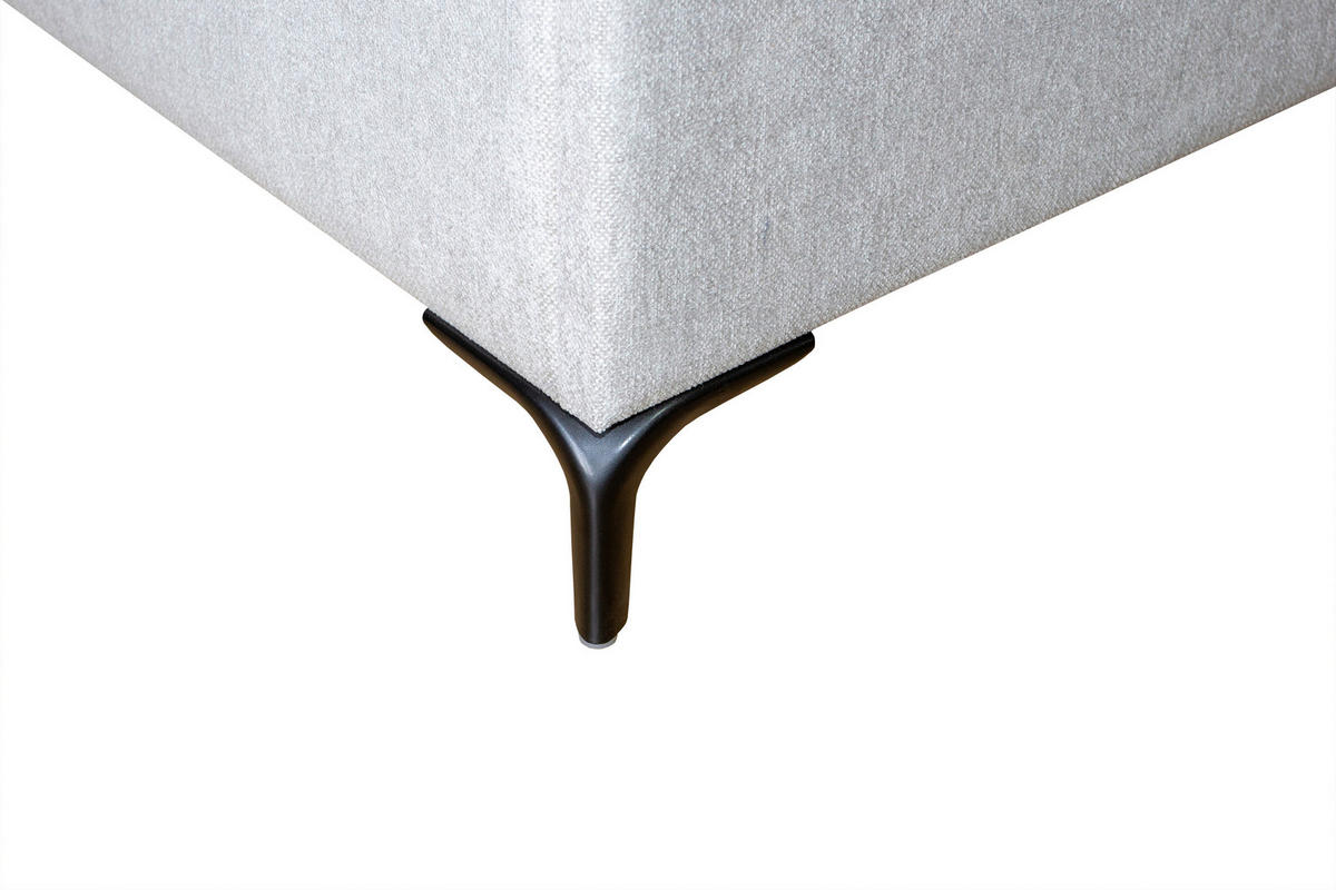 POSTELJA Z VZMETNICO   x  , leseni material  - črna, Moderno, leseni material (180/200cm) - Hespo