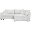 ECKSOFA Naturfarben Cord  - Schwarz/Naturfarben, KONVENTIONELL, Kunststoff/Textil (245/153cm) - Carryhome
