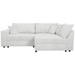 ECKSOFA Naturfarben Cord  - Schwarz/Naturfarben, KONVENTIONELL, Kunststoff/Textil (245/153cm) - Carryhome