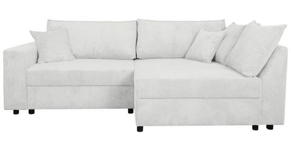 ECKSOFA Naturfarben Cord - Schwarz/Naturfarben, KONVENTIONELL, Kunststoff/Textil (245/153cm) - Carryhome