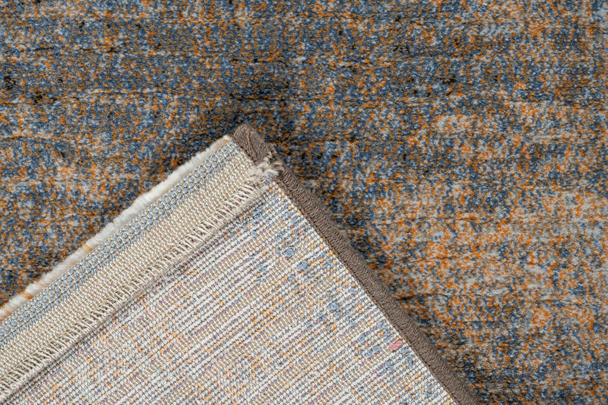 WEBTEPPICH  Wohnzimmer 200/290 cm Argentum Blau, Orange  - Blau/Orange, Design, Kunststoff/Textil (200/290cm) - Novel