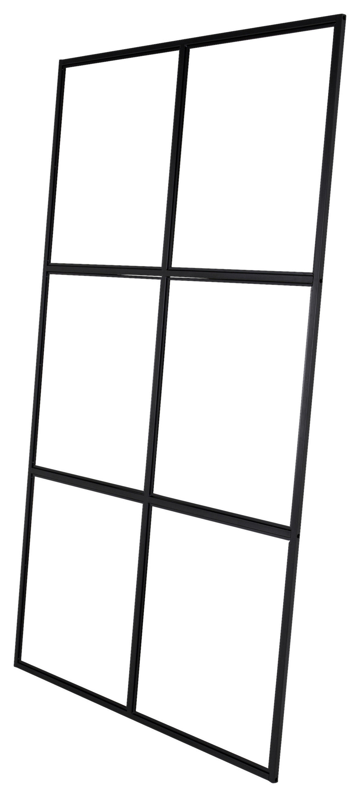 TRENNWAND - Schwarz, MODERN, Glas/Metall (120/210/2cm) - P & B