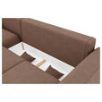 ECKSOFA in Lederlook Taupe  - Taupe/Chromfarben, KONVENTIONELL, Kunststoff/Textil (195/293cm) - Carryhome