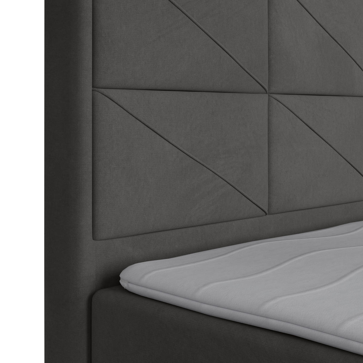 BOXSPRINGBETT 140/200 cm  in Anthrazit  - Anthrazit, Modern, Holz/Kunststoff (140/200cm) - MID.YOU