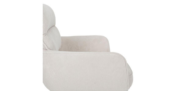 BARHOCKER Cord Beige Stoffauswahl, Sitzfläche 360° drehbar  - Beige/Schwarz, Design, Textil/Metall (54/98-120/58cm) - Novel