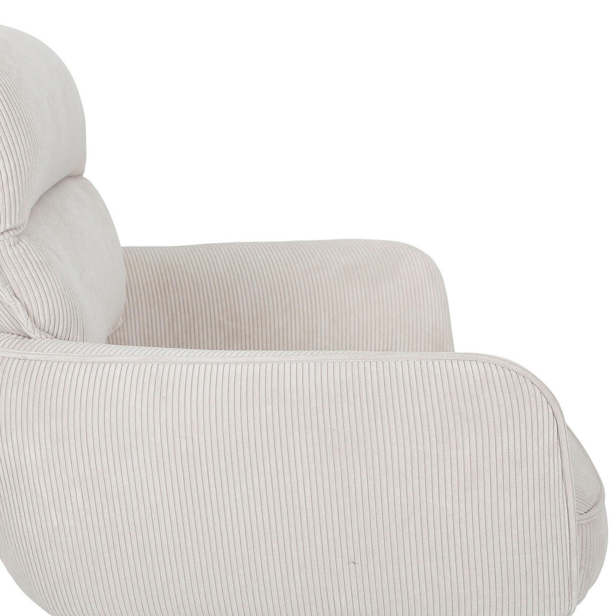 BARHOCKER Cord Beige Stoffauswahl, Sitzfläche 360° drehbar  - Beige/Schwarz, Design, Textil/Metall (54/98-120/58cm) - Novel