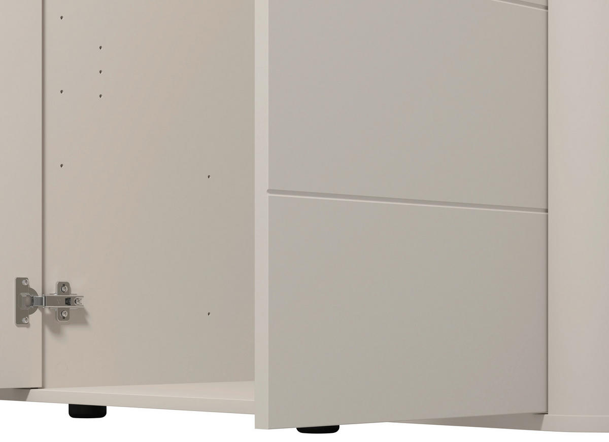 DREHTÜRENSCHRANK  in Kaschmir  - Kaschmir/Schwarz, Basics, Holzwerkstoff/Kunststoff (179,5/210,5/56,5cm) - MID.YOU