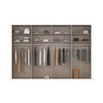 SCHWEBETÜRENSCHRANK 322/236/68 cm 4-türig Weiß, Weiß Hochglanz  - Weiß Hochglanz/Alufarben, Basics, Holzwerkstoff/Metall (322/236/68cm) - Novel