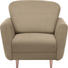 SESSEL Beige - Beige/Buchefarben, Design, Holz/Kunststoff (95/90/93cm) - HOM`IN
