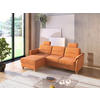 ECKSOFA in Flachgewebe Terracotta  163/244 cm  - Eichefarben/Terracotta, KONVENTIONELL, Holz/Textil (163/244cm) - Sit & More