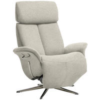 RELAXSESSEL Webstoff Relaxfunktion, Kopfteilverstellung, Fußteilverstellung    - Chromfarben/Beige, Design, Textil/Metall (78/102-111/84cm) - Welnova
