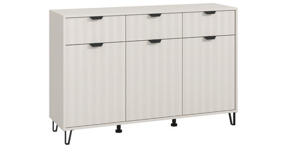 SIDEBOARD in 138/90,5/40 cm - Kaschmir/Schwarz, Basics, Holzwerkstoff/Metall (138/90,5/40cm) - Carryhome