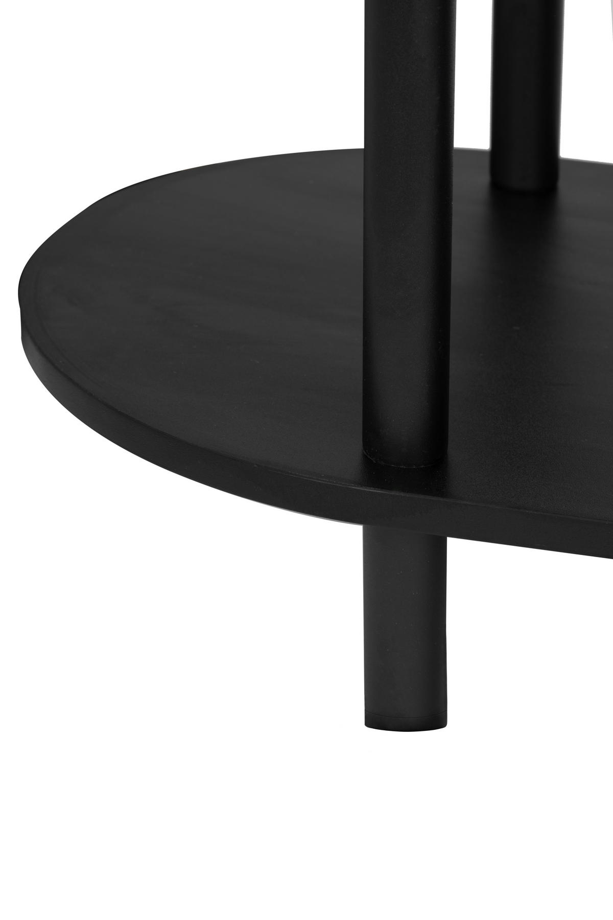 REGAL  90/160/30 cm Schwarz  - Schwarz, MODERN, Holzwerkstoff/Metall (90/160/30cm) - PBJ