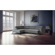 ECKSOFA Hellgrau Feincord  - Hellgrau/Schwarz, Design, Textil/Metall (205/280cm) - Xora