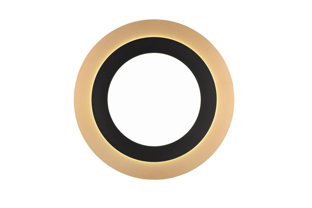 LED-DECKENLEUCHTE Morgan 45/4,2 cm   - Goldfarben/Schwarz, Basics, Metall (45/4,2cm) - Trio Leuchten