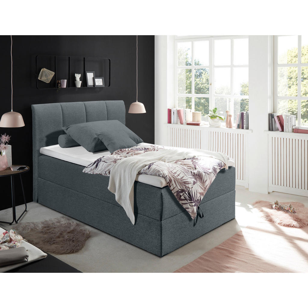MID.YOU POSTEL BOXSPRING, 120/200 cm, antracitová