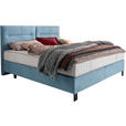 BOXSPRINGBETT 200/220 cm  in Pastellblau  - Pastellblau/Schwarz, KONVENTIONELL, Textil/Metall (200/220cm) - Esposa