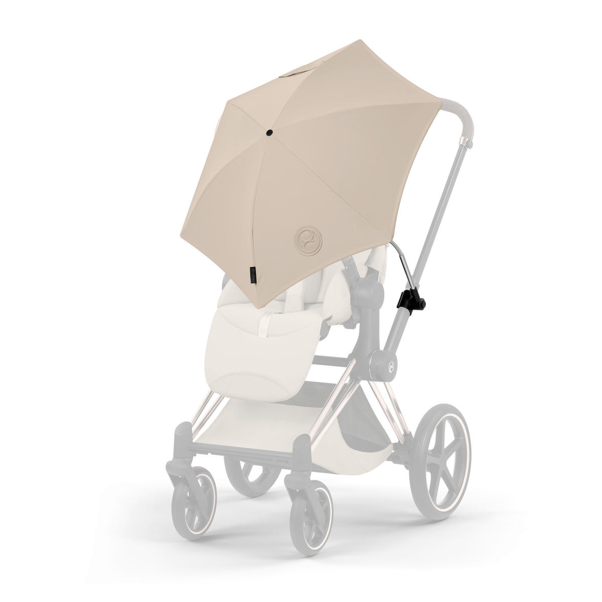 KINDERWAGENSONNENSCHIRM  - Beige/Silberfarben, Basics, Kunststoff/Textil (73,5/43,5cm) - Cybex