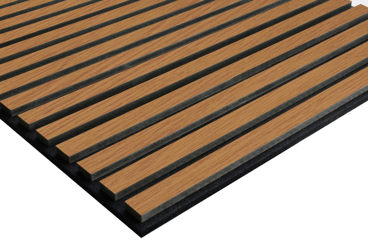 AKUSTIKPANEEL Eiche foliert 57.25/1.9/267 cm  - Eichefarben, KONVENTIONELL, Holzwerkstoff/Textil (57.25/1.9/267cm)