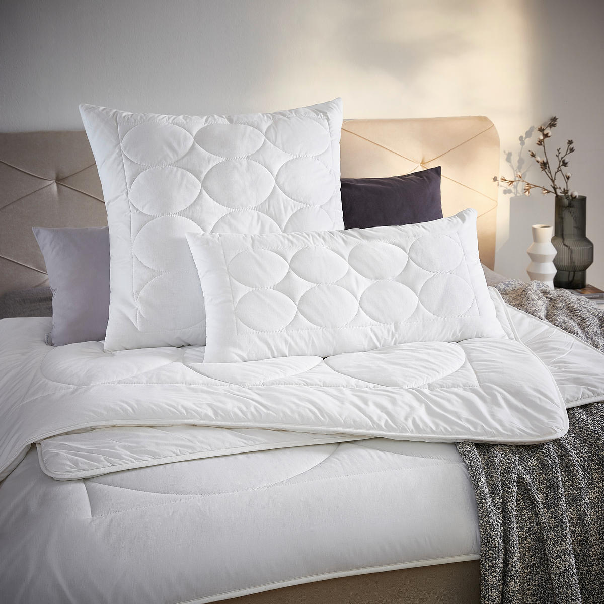 GANZJAHRESDECKE  Tendre  135/200 cm   - Naturfarben, KONVENTIONELL, Kunststoff/Textil (135/200cm) - Bio:Vio