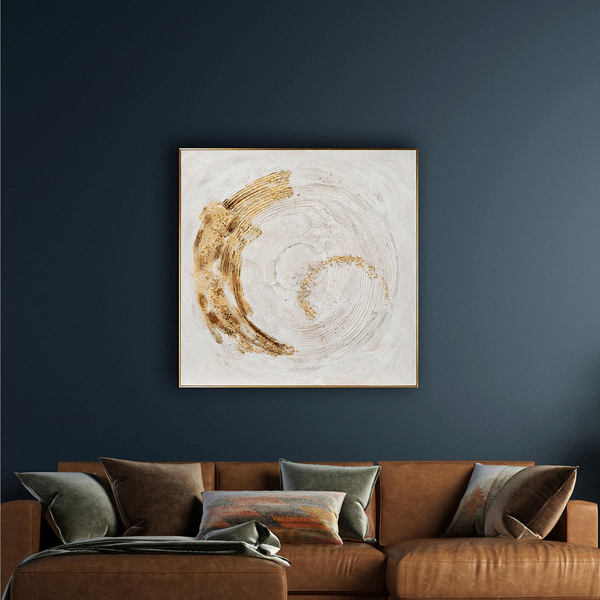 LEINWANDBILD 140/70/4,5 cm  - Weiss/Goldfarben, Modern, Holz (140/70/4,5cm)