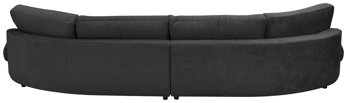 BIGSOFA Chenille Schwarz  - Schwarz, Design, Kunststoff/Textil (410/86/166cm) - Pure Home Lifestyle