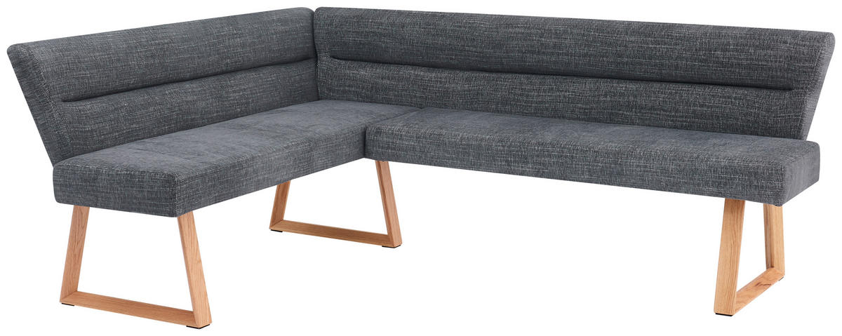 KLUPA KUTNA  boje hrasta, tamno siva  drvo, metal, tekstil      - boje hrasta/tamno siva, Moderno, drvo/metal (162-204/82/61cm) - Livetastic