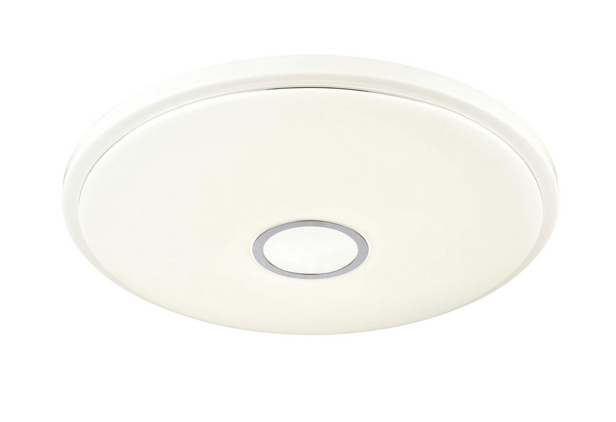 STROPNÍ LED SVÍTIDLO, 40 cm - bílá/barvy chromu, Lifestyle, kov/plast (40cm) - Boxxx