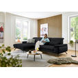 ECKSOFA in Echtleder Anthrazit  - Anthrazit/Schwarz, Design, Leder/Metall (193/332cm) - Dieter Knoll