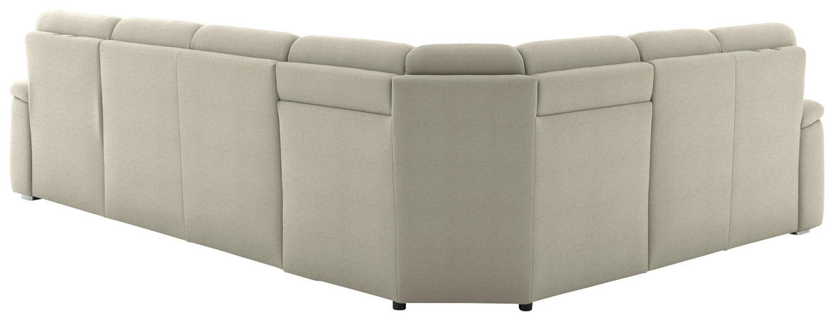 WOHNLANDSCHAFT  in Chenille Silberfarben  - Silberfarben/Alufarben, KONVENTIONELL, Holz/Textil (235/329/160cm) - Beldomo Comfort
