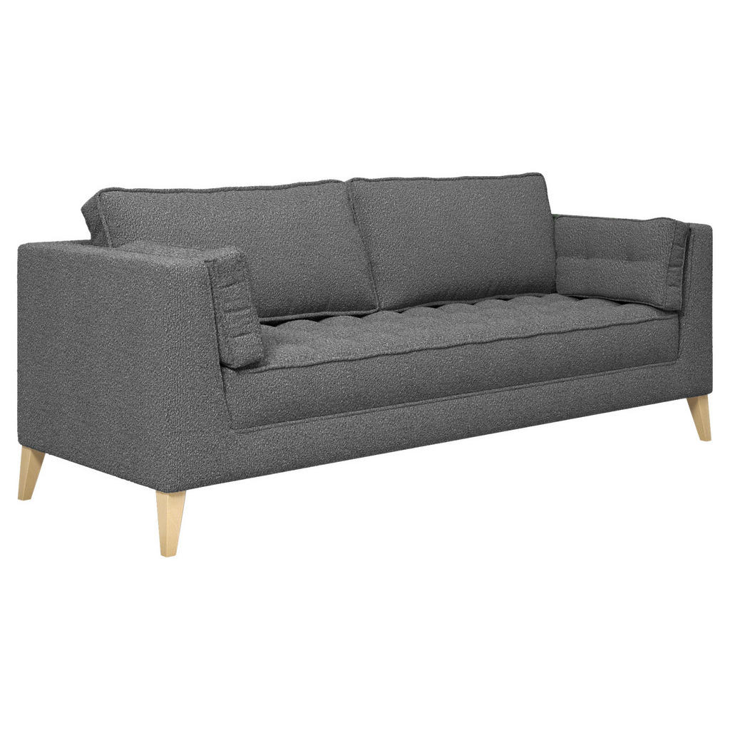 Thumbnail - Mid.you 3-Sitzer-Sofa, Schwarz, Textil, Füllung: Polyester, Silikon, 170x95x85 cm, Made in EU, Wohnzimmer, Sofas & Couch...