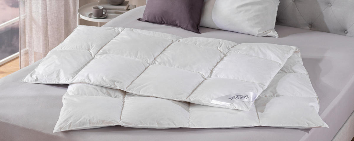 CELOROČNÍ PŘIKRÝVKA, 140/200 cm, peří, prachové peří - bílá, Basics, textil (140/200cm) - Sleeptex