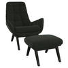 SESSELSET Flachgewebe Hocker    - Waldgrün/Schwarz, Design, Holz/Textil (84/95/96cm) - MID.YOU